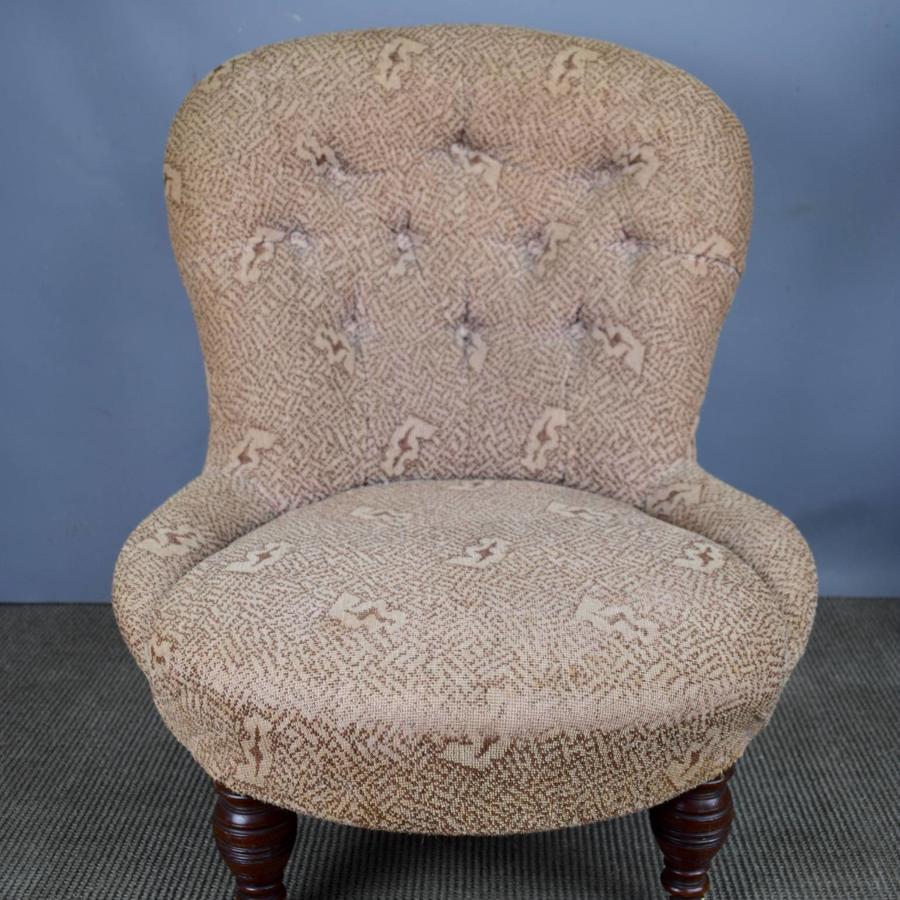 Victorian Button Back Nursing Chair for Recovering