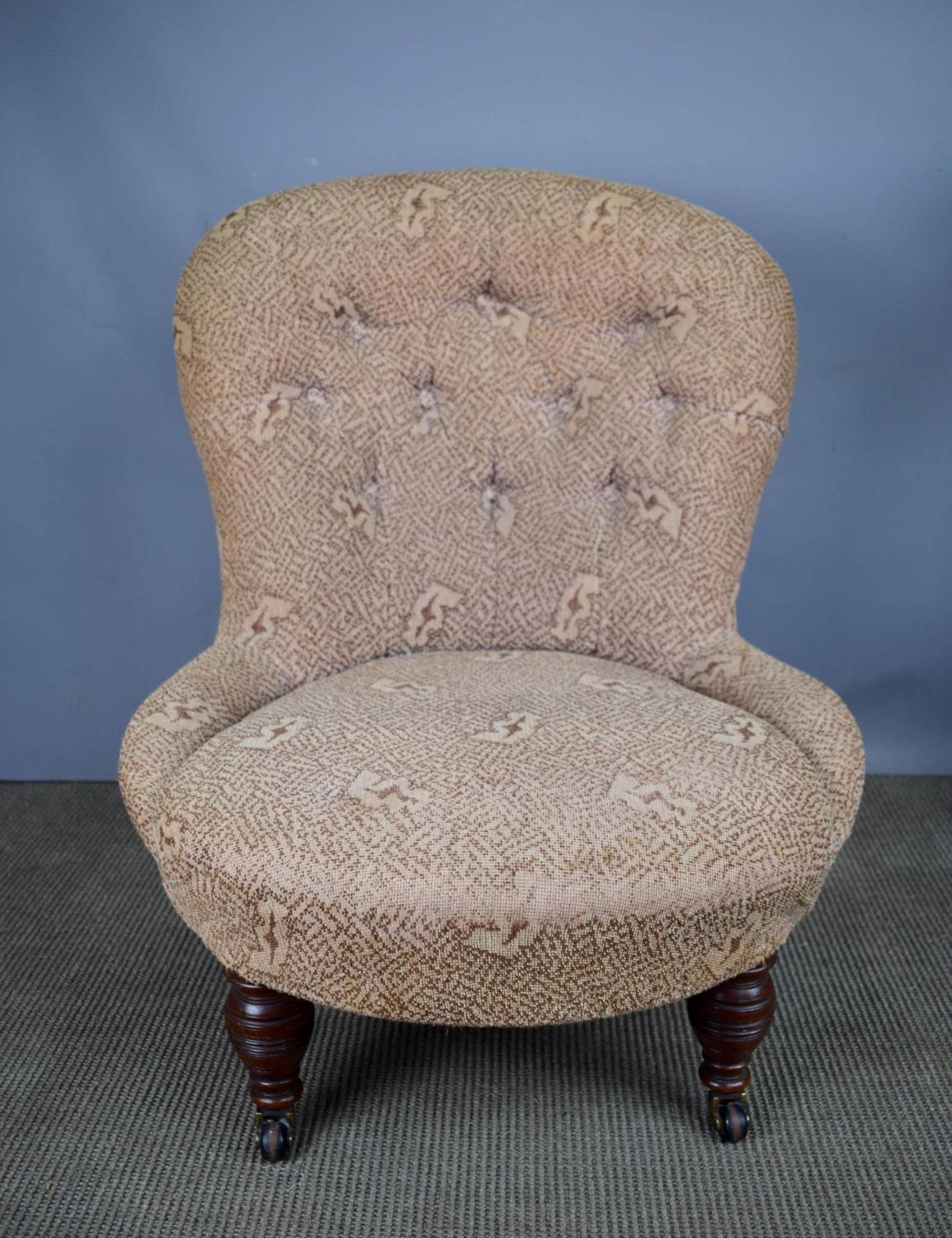 Victorian Button Back Nursing Chair for Recovering