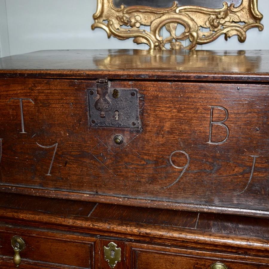 18th Century Oak Bible Box
