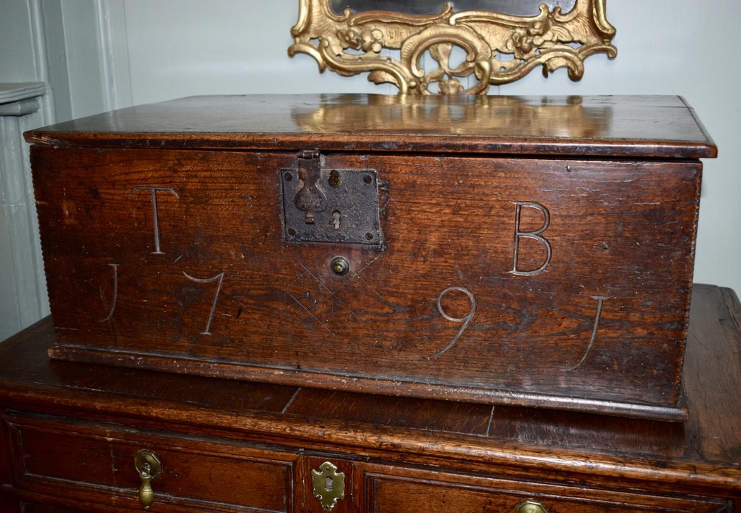 18th Century Oak Bible Box