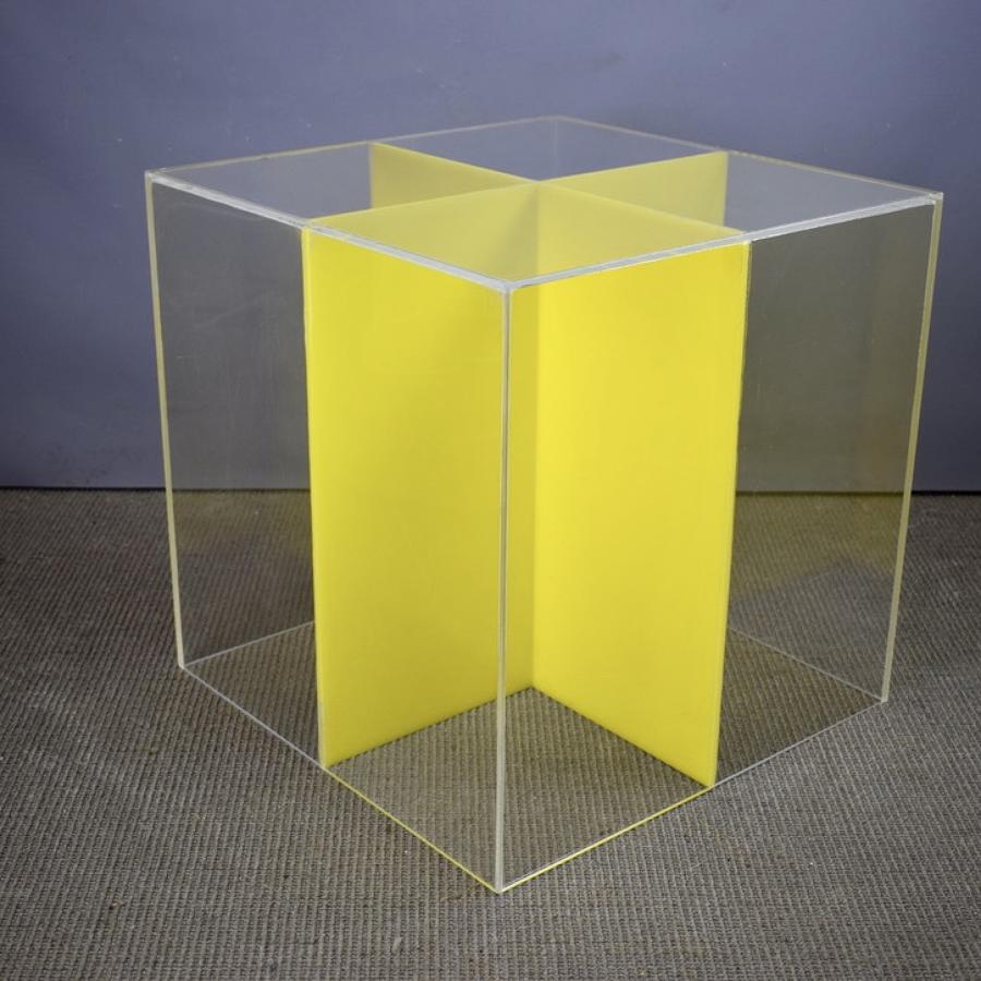 1960's Perspex Cube Table