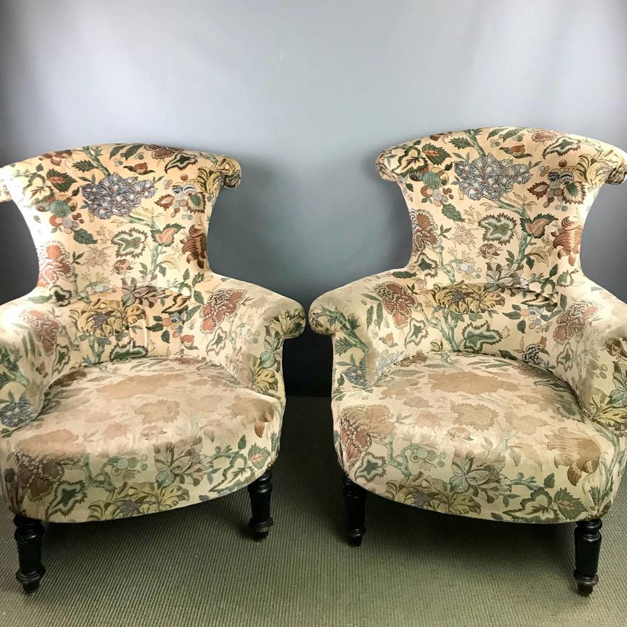 Pair of French Napoleon III Armchairs for recovering