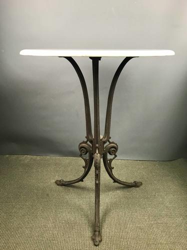 Cast Iron & Marble Occasional Table