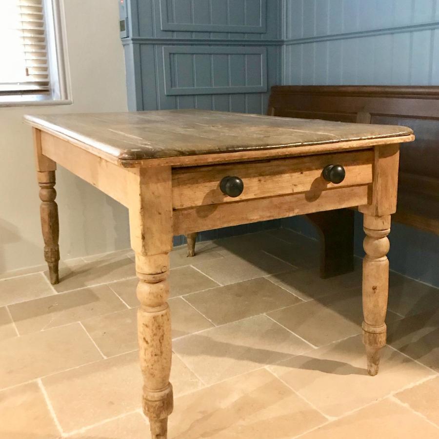 Victorian Rustic Pine Kitchen Table