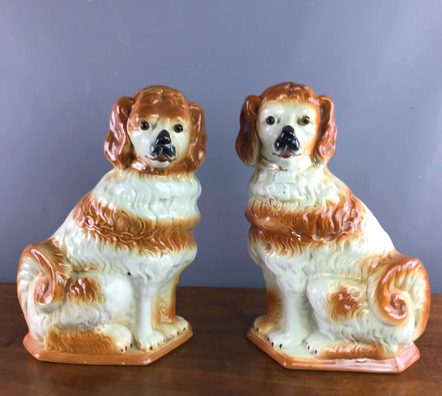 Pair of Scottish Bo'Ness Pottery Dogs