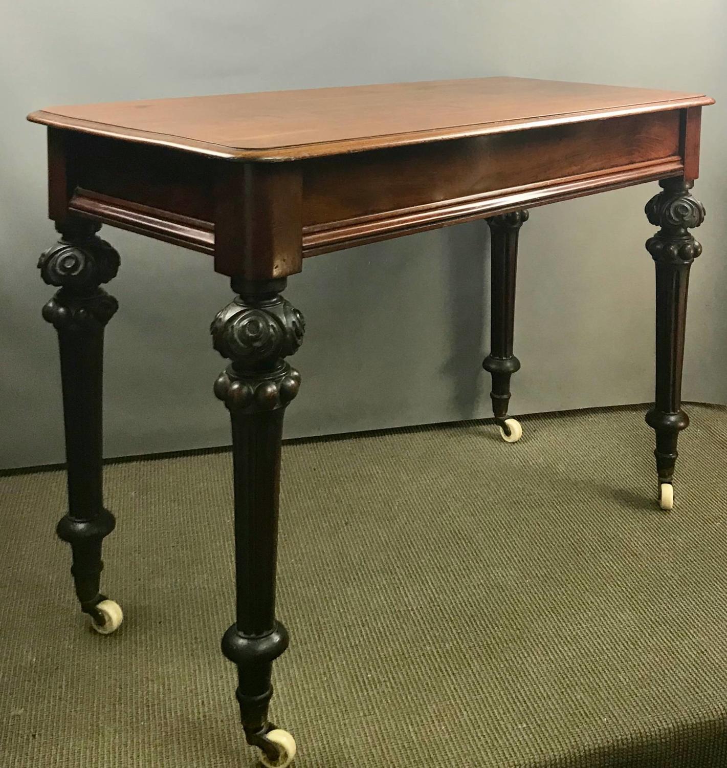 A Victorian Mahogany Hall Table with Frieze Drawer