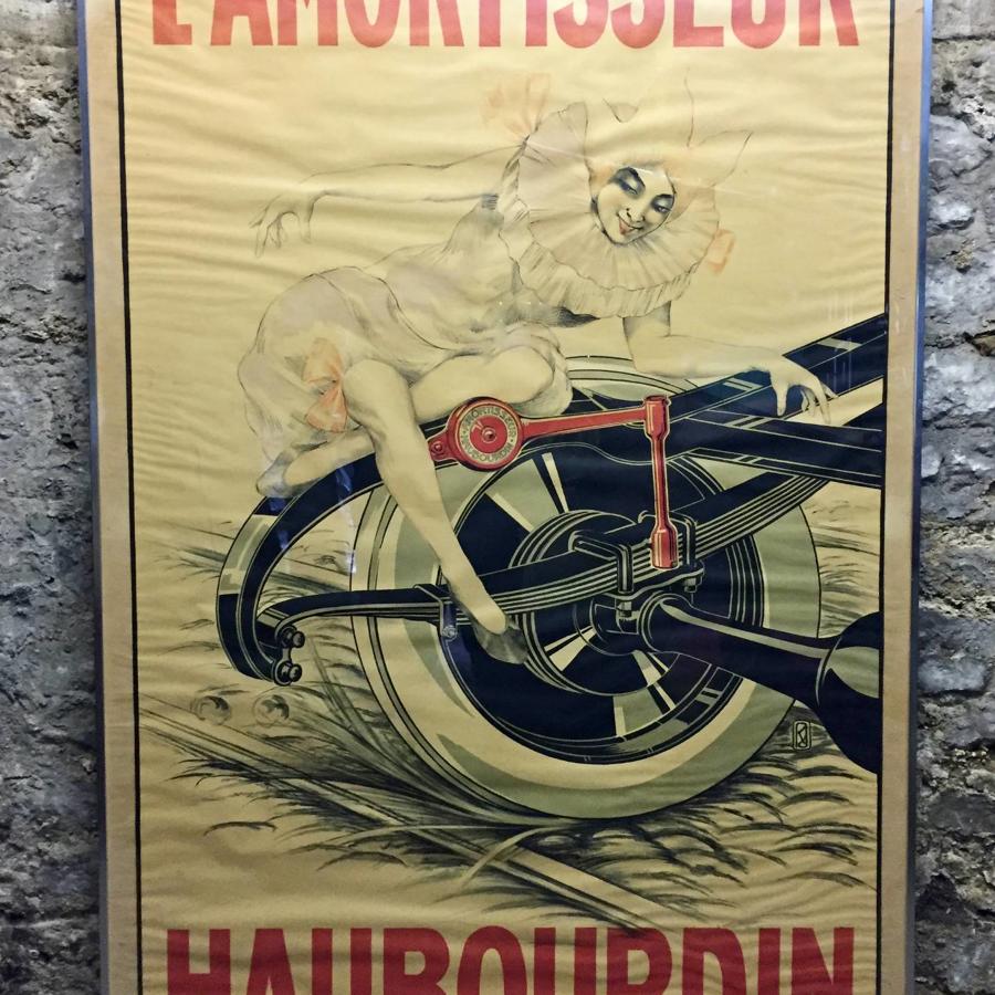Rare L'Amortisseur Haubourdin Advertising Poster