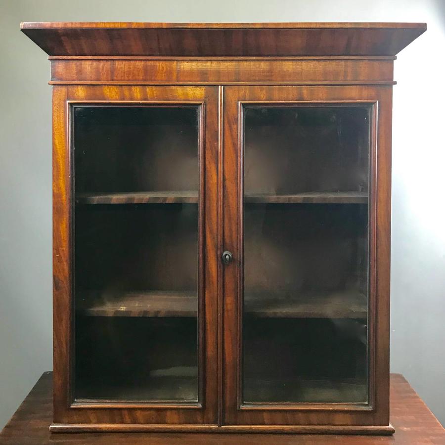 Small Victorian mahogany Glazed Wall Cabinet