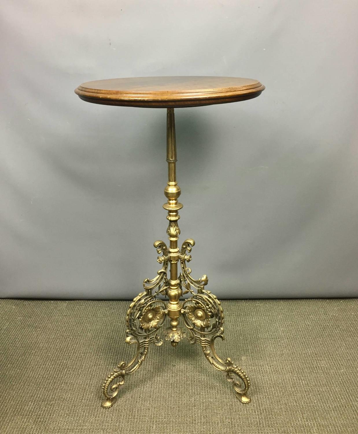 Brass Tripod Side Table