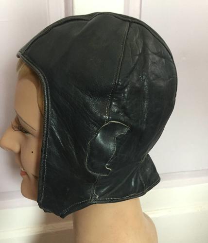1920's Ladies Leather Flying Cap / Helmet