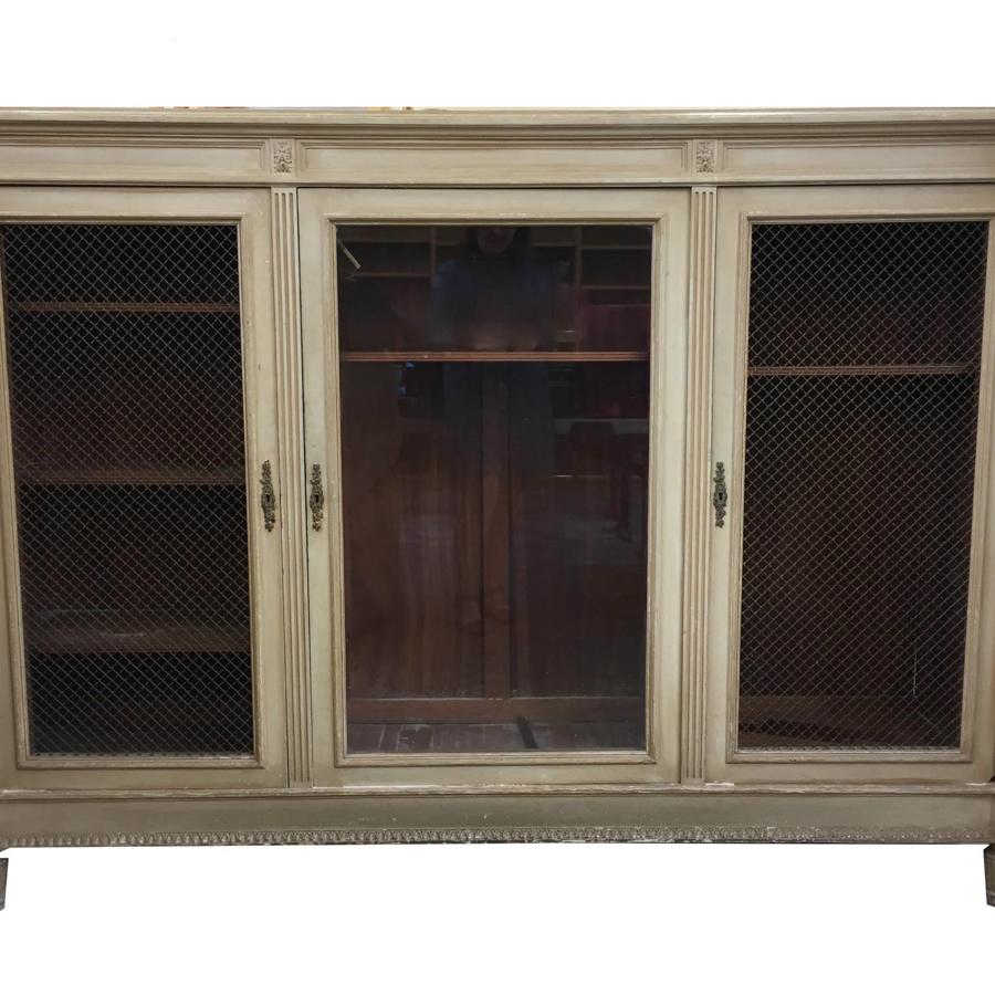 French Louis XVI Style Bookcase / Cabinet