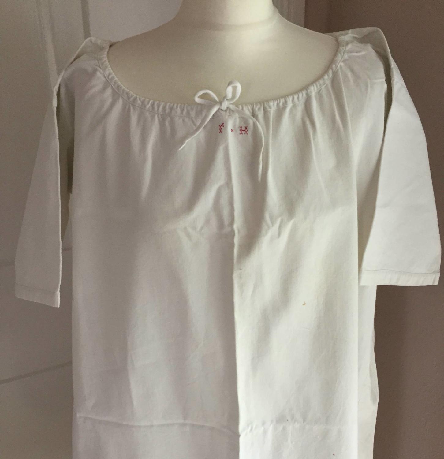 Antique French Metis Linen Chemise