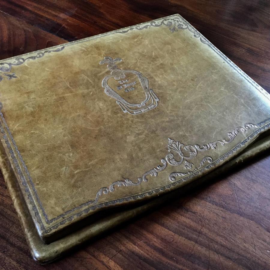 Roger Moore's Tooled Leather Desk Compendium from The St James' Club