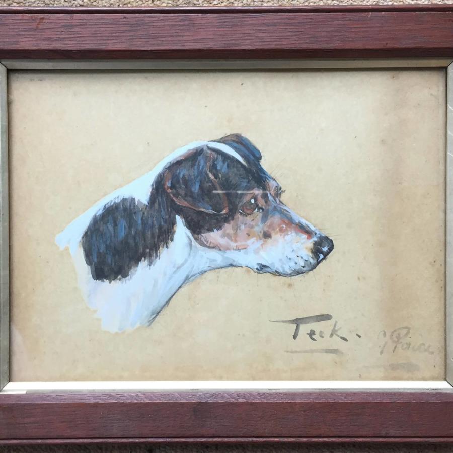 Pair of Watercolours of Terriers by George Paice