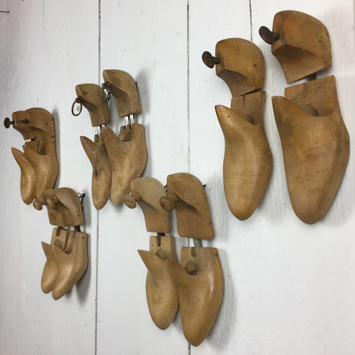 Collection of Vintage French Wooden Shoe Lasts