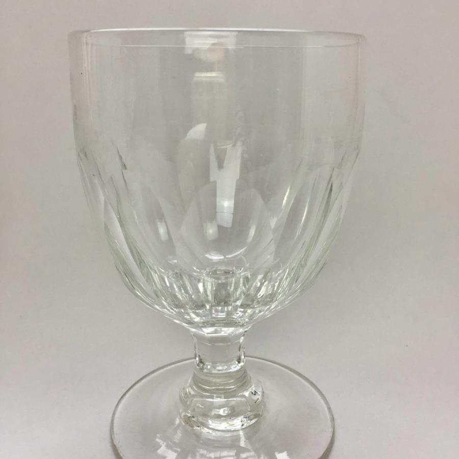 19th Century Panel Cut Rummer / Wine Glass