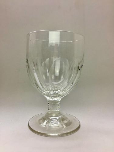 19th Century Panel Cut Rummer / Wine Glass