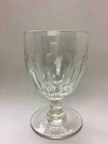 19th Century Panel Cut Rummer / Wine Glass