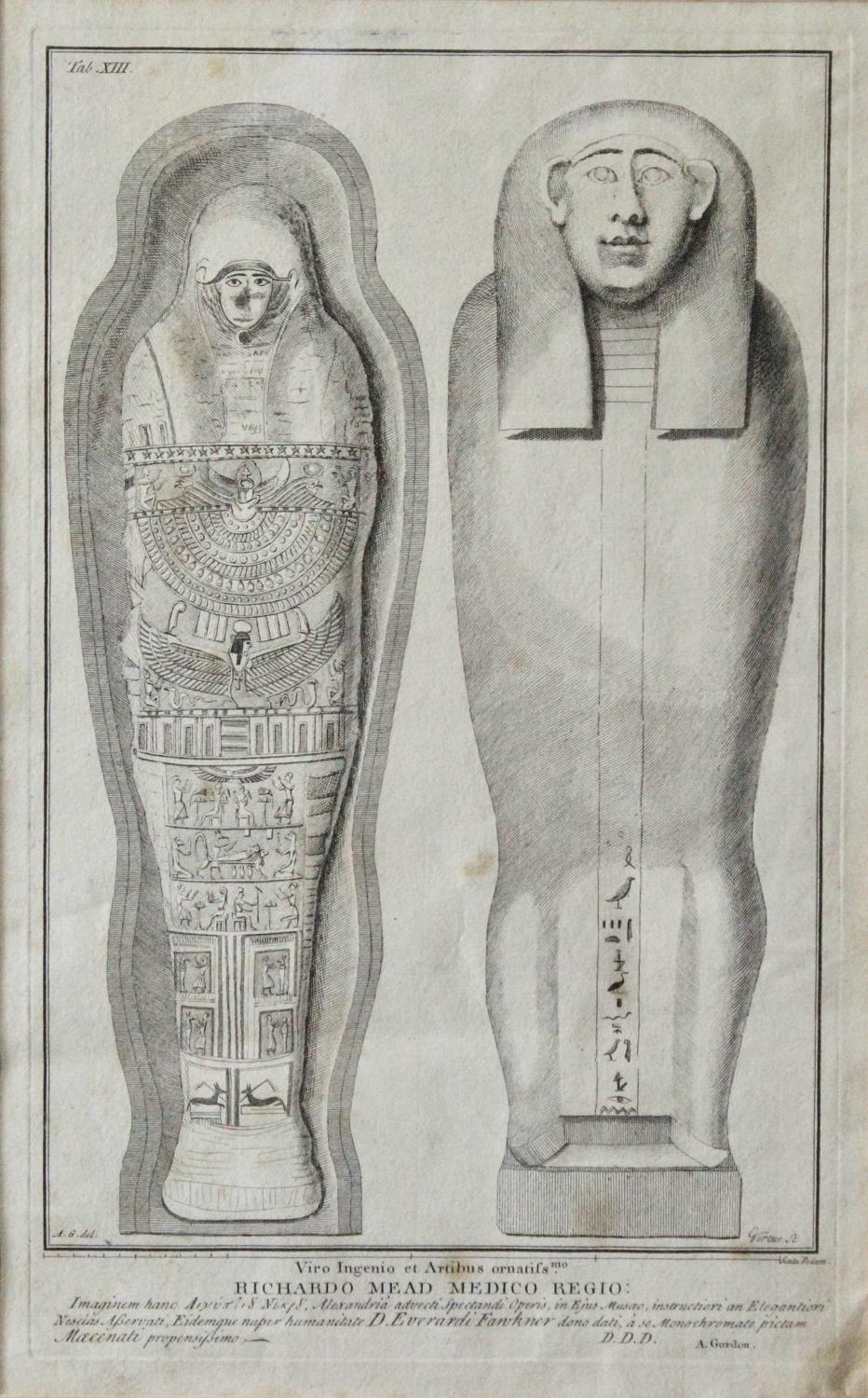 George Vertue after Alexander Gordon, Rare Engraving of an Egyptian Mummy from the Collection of Dr. Richard Mead, 1737