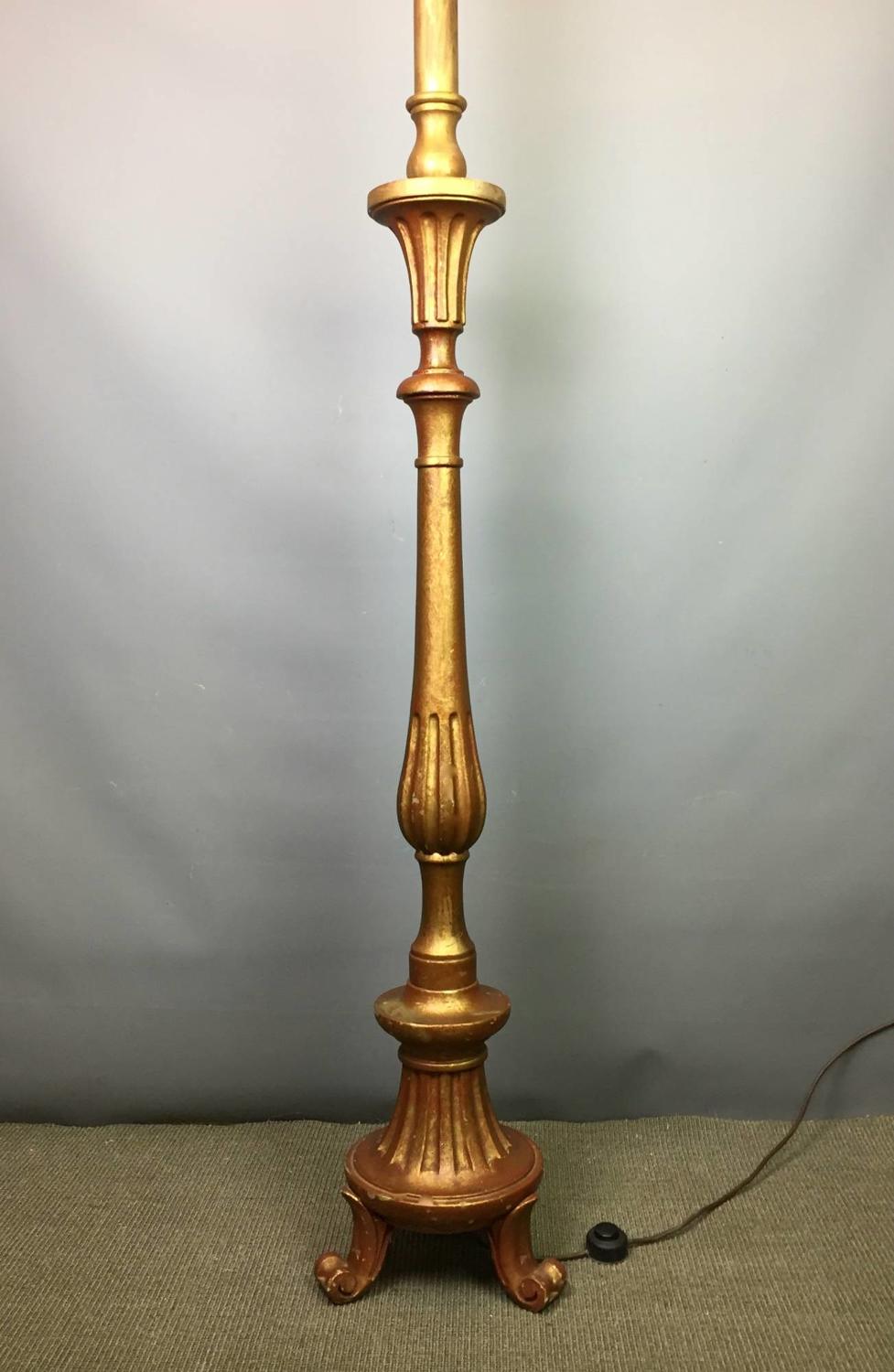 Italian Giltwood Standard Lamp