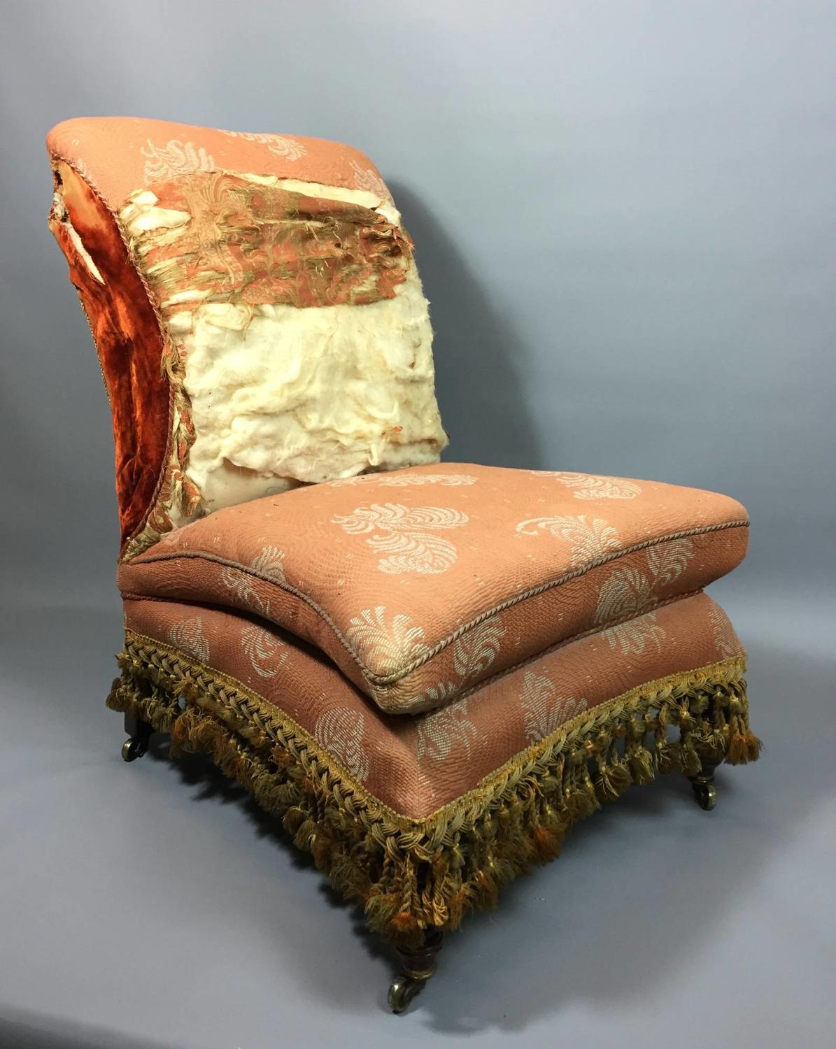 Unusual Victorian Upholstered Chair