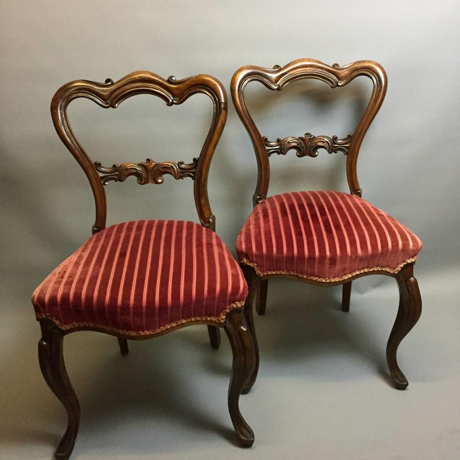 Pair of Victorian Rosewood Chairs
