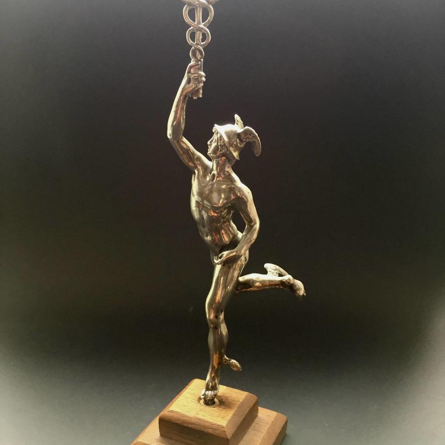 Silver Plated Grand Tour Figure of Mercury After the Antique