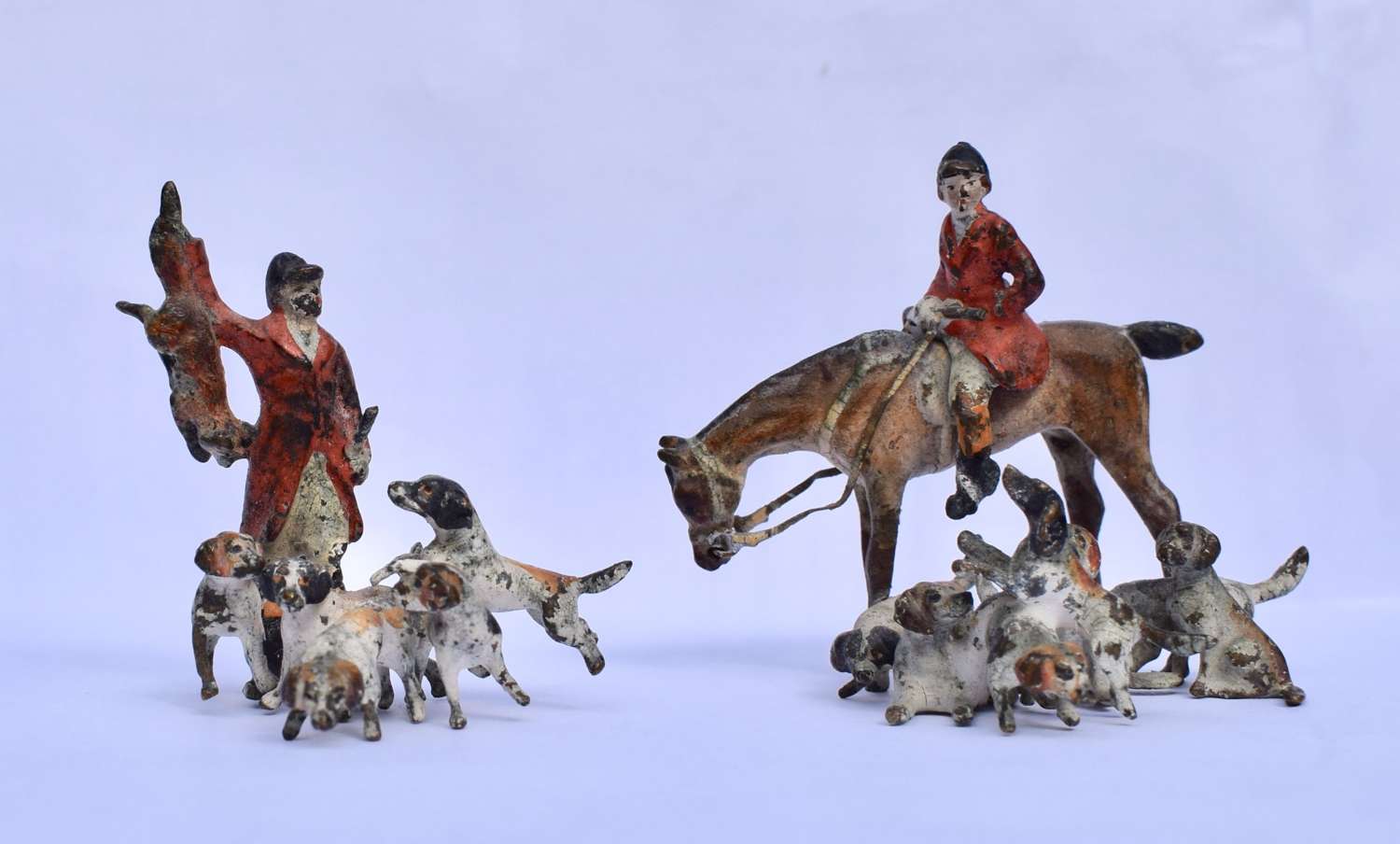 Two Austrian Cold Painted Bronze Hunting Groups in the manner of Bergm