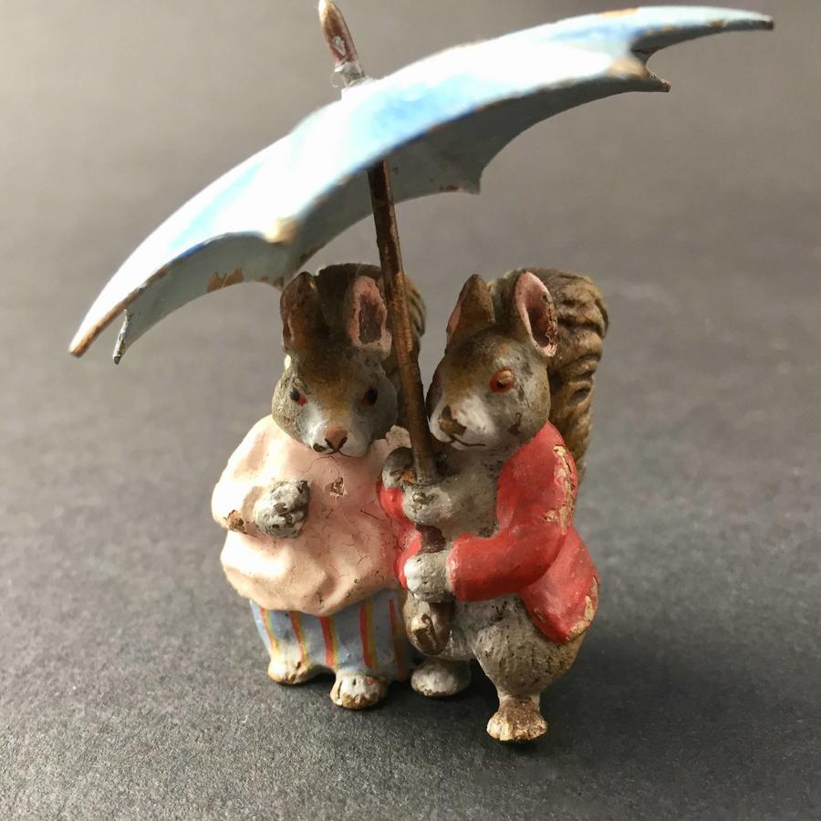 Austrian Bergman Cold Painted Bronze Beatrix Potter Characters Timmy Tiptoes & Goody