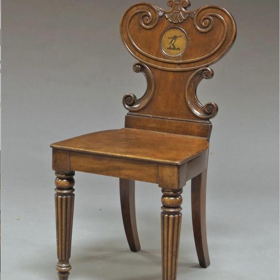 Regency Mahogany Hall Chair
