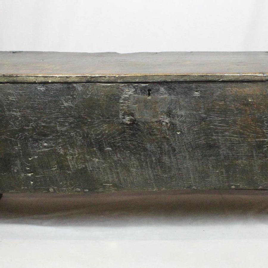 Late 17th Century Oak Six Plank Coffer
