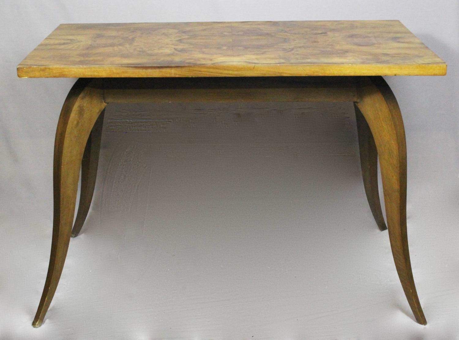 French Art Deco Burr Walnut Table