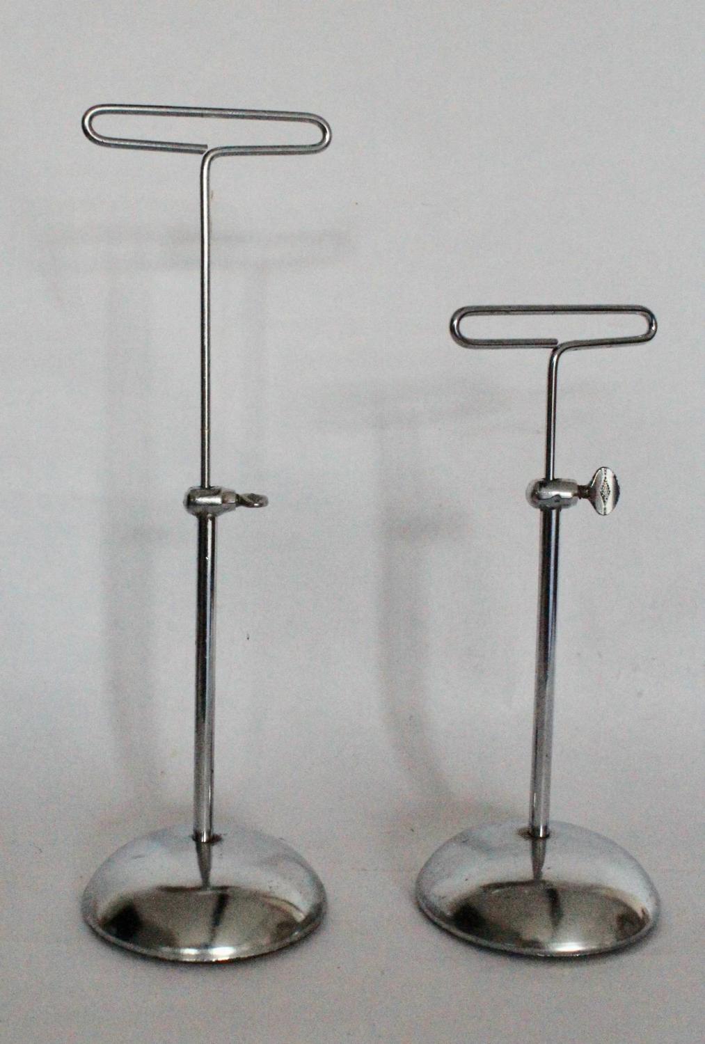 Pair of Telescopic Chrome Shop Display Stands