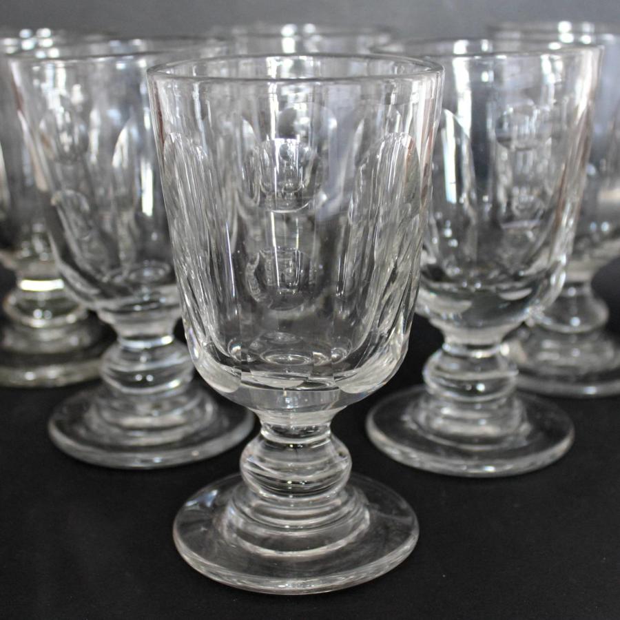 Six Antique Drinking Glasses