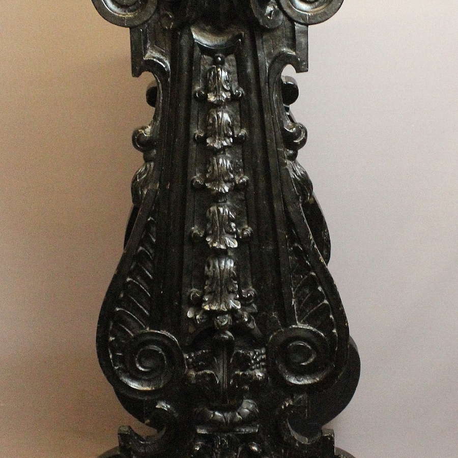 18th Century Italian Carved Sgabello Torchere
