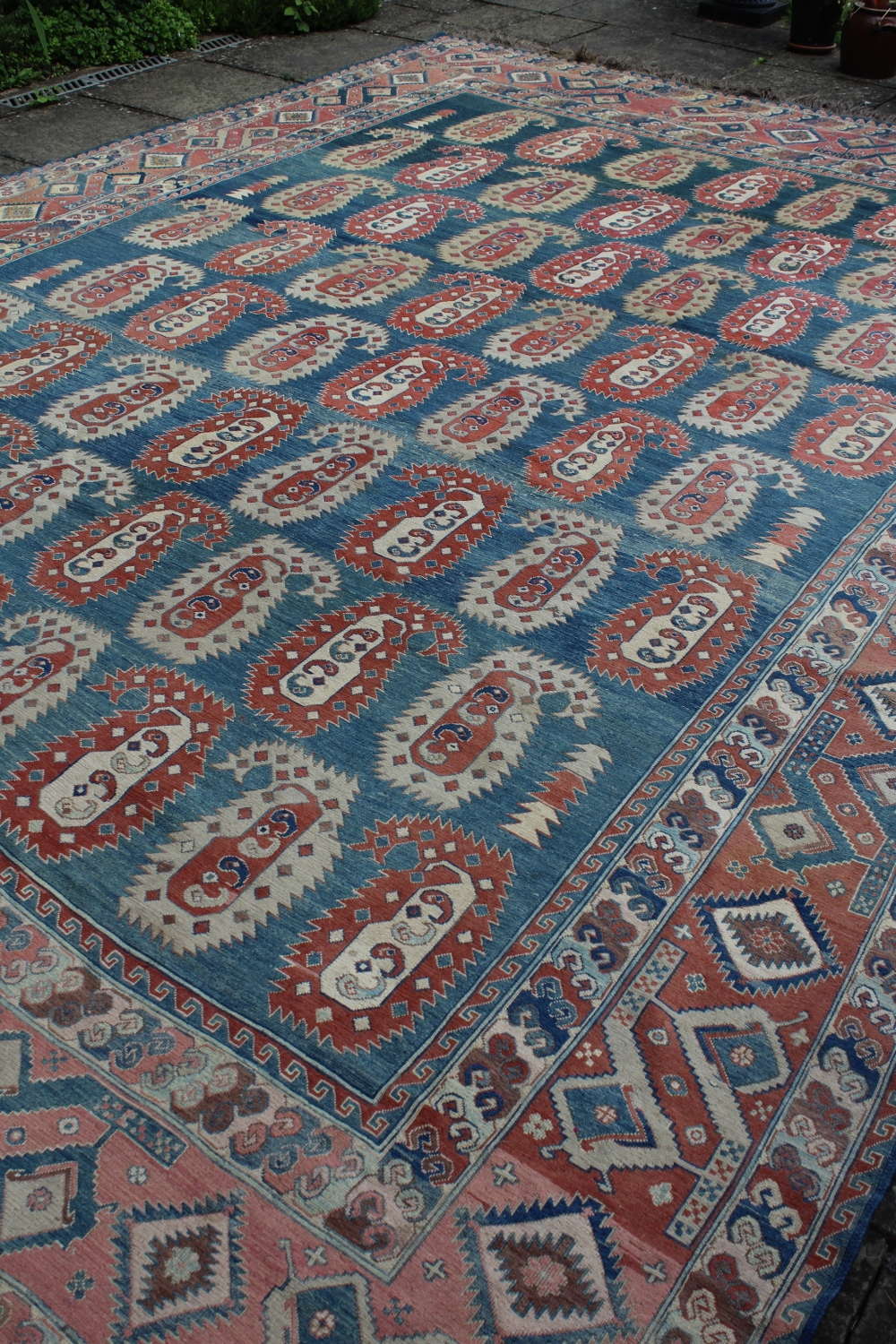 Large Afghan Flatweave Carpet