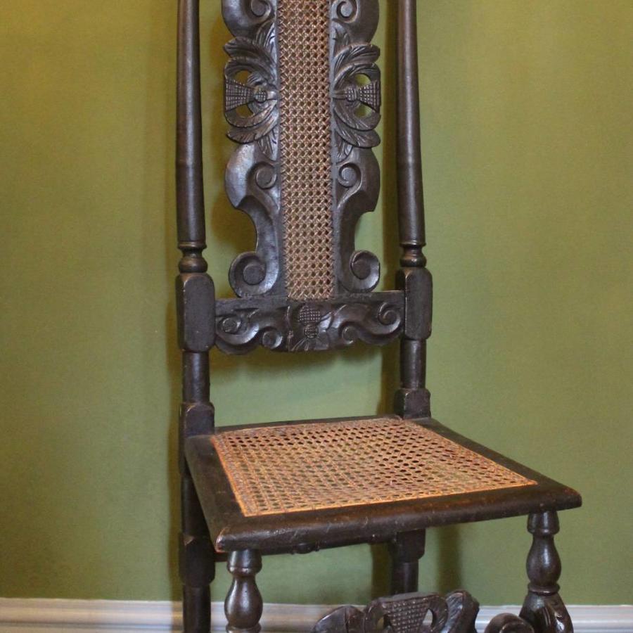 Scottish 17th Century Cane Highback Chair