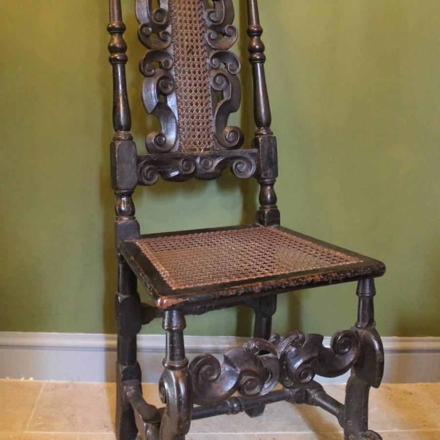 17th Century Cane Highback Chair