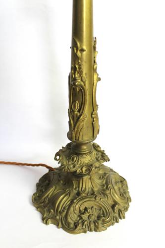 Antique Gilt Brass Table Lamp