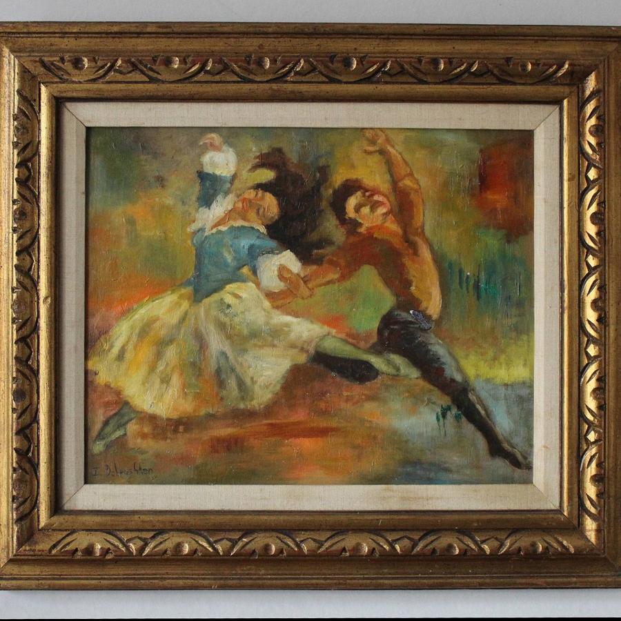 Irene Dubruschken 'The Dancers' Oil on Canvas