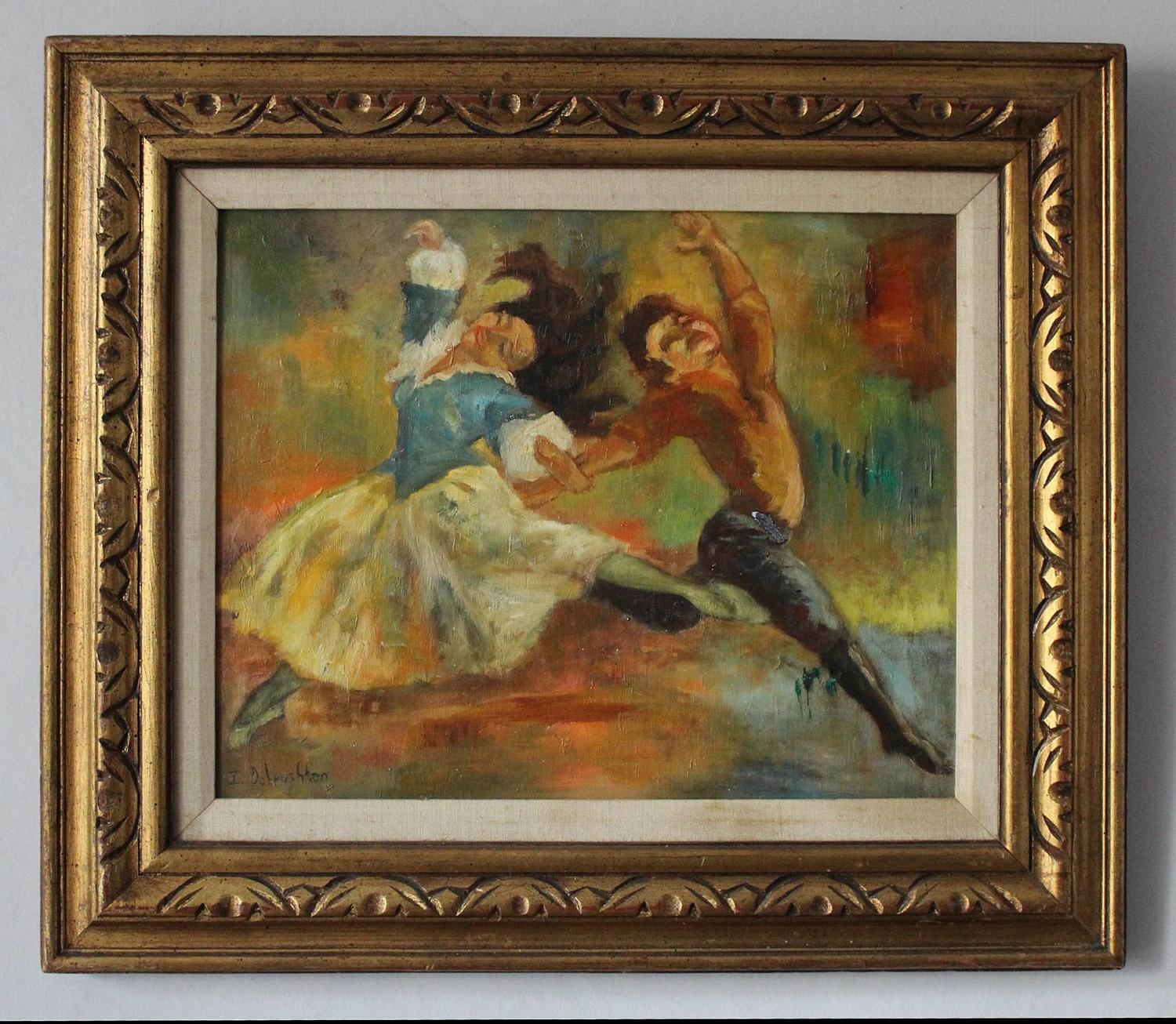 Irene Dubruschken 'The Dancers' Oil on Canvas