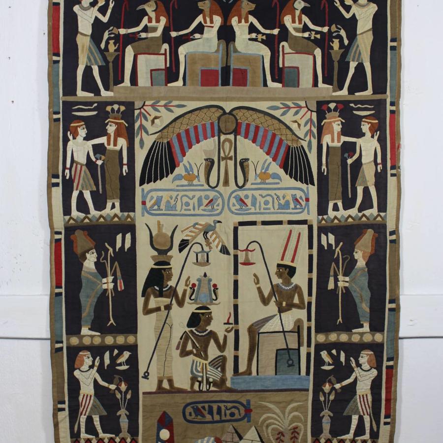Large Egyptian Applique Textile Wall Hanging