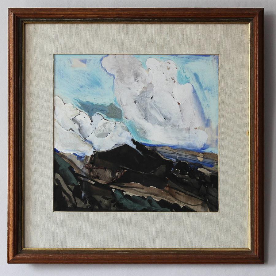 Keith Grant Gouache of Mount Etna