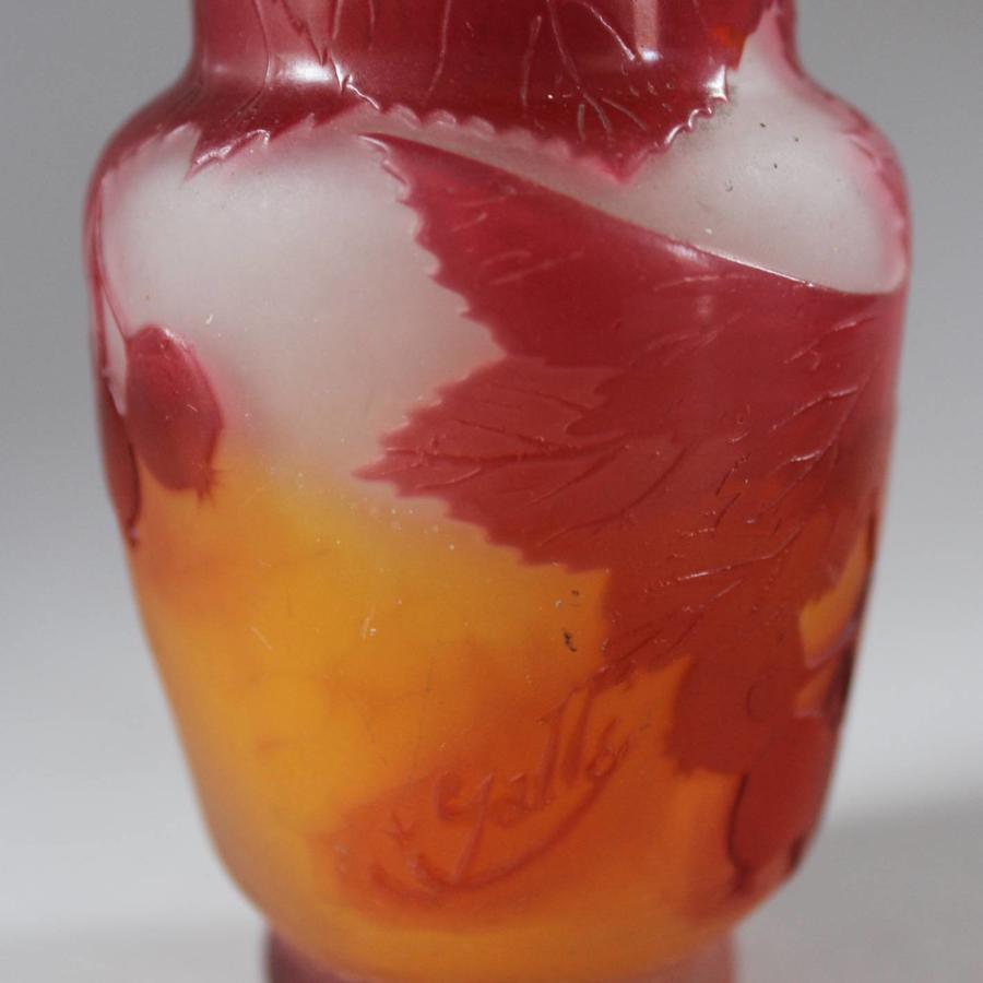 Gallé Cameo Glass Cabinet Vase