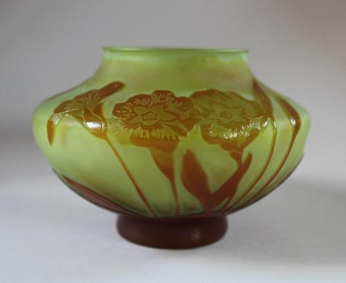 Gallé Cameo Glass Cabinet Vase