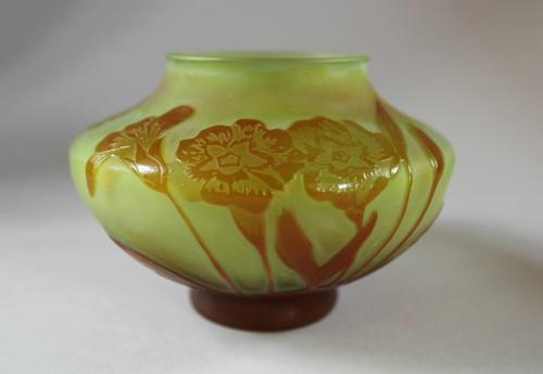 Gallé Cameo Glass Cabinet Vase