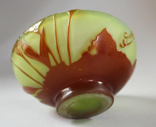 Gallé Cameo Glass Cabinet Vase