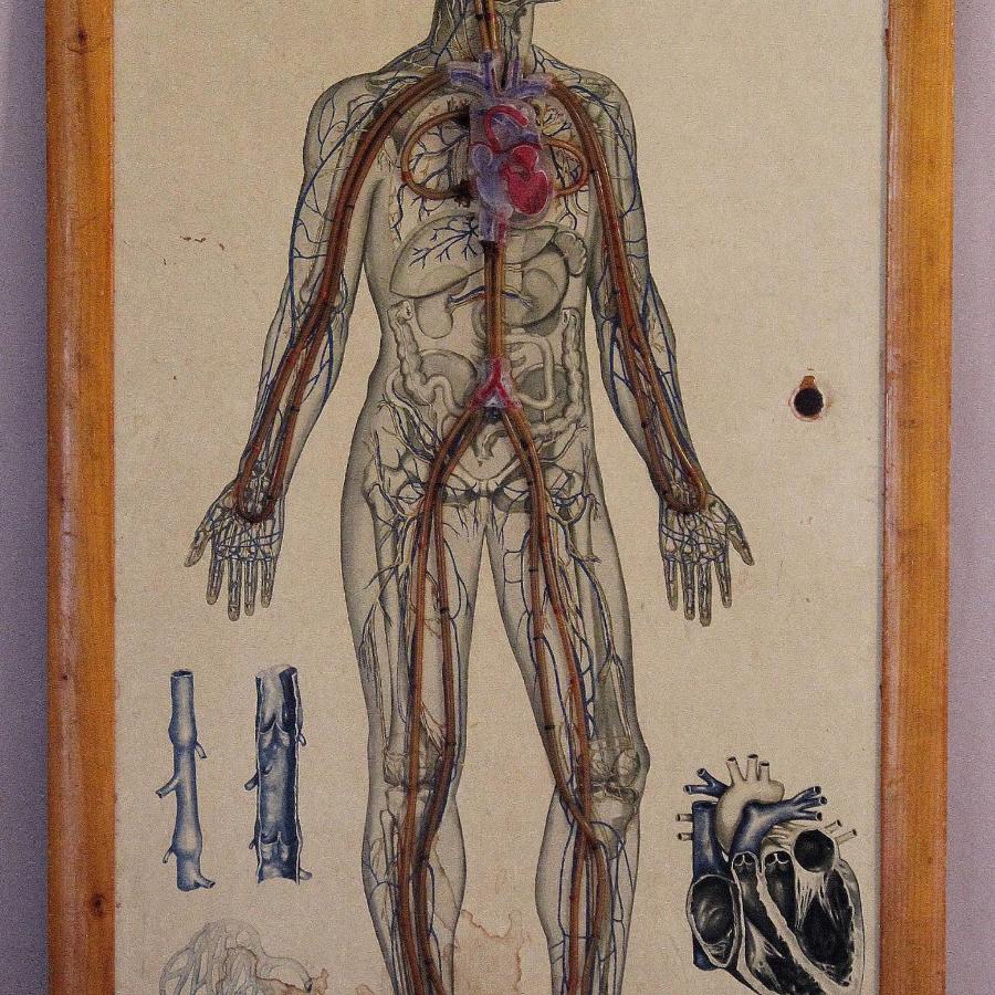 Vintage Educational Anatomical Poster