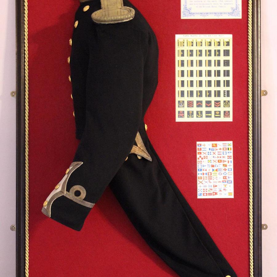 Quirky Framed & Mounted Naval Dress Uniform