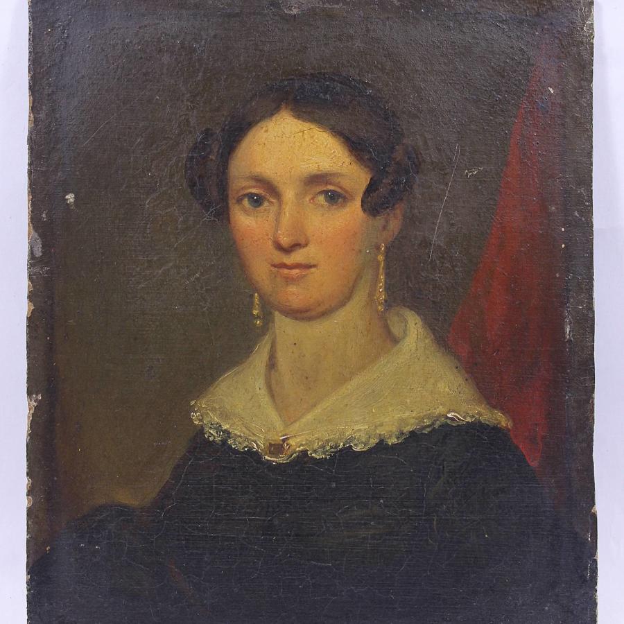 19th Century Oil Portrait of a Lady